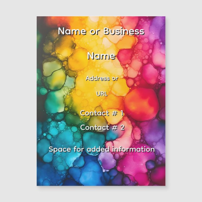 Alcohol Ink Design Magnetic Card (Anverso)