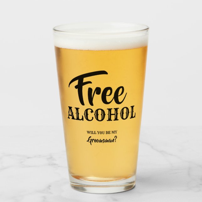 Alcohol Libre - Divertida Propuesta Groomsman (Anverso (lleno))