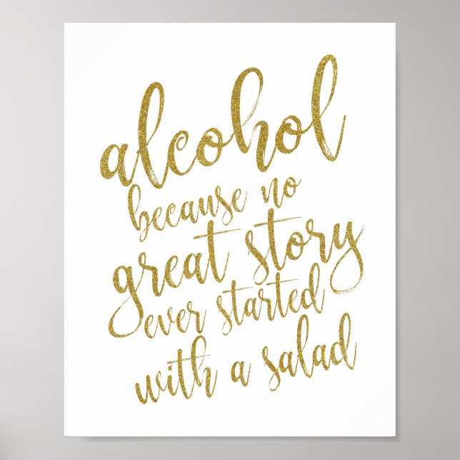 Alcohol porque ninguna gran historia Señal de boda (Frente)