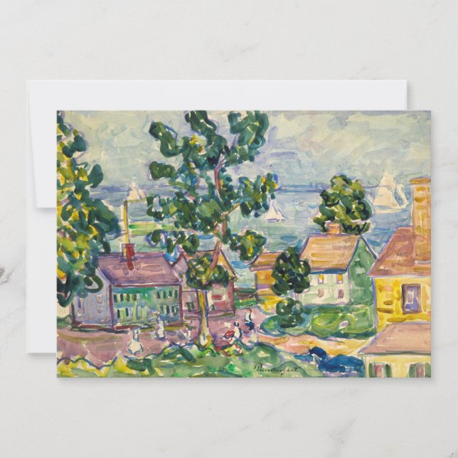 Aldea costera de Nueva Inglaterra | Maurice Prende (Anverso)