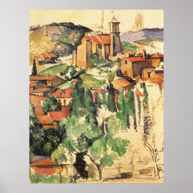 Aldea de Gardanne por Paul Cezanne, Arte de época (Frente)