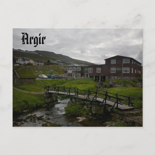 Aldea feroesa de Argir: Postal (Anverso)
