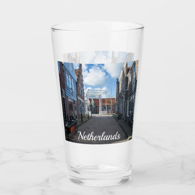 Aldea holandesa con puente tradicional de madera (Anverso)