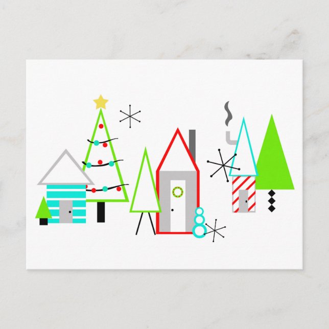 Aldea navidad a mediados del siglo XX moderna (Anverso)