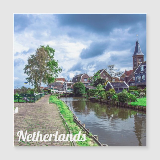 Aldea pesquera tradicional Marken, Países Bajos (Anverso)