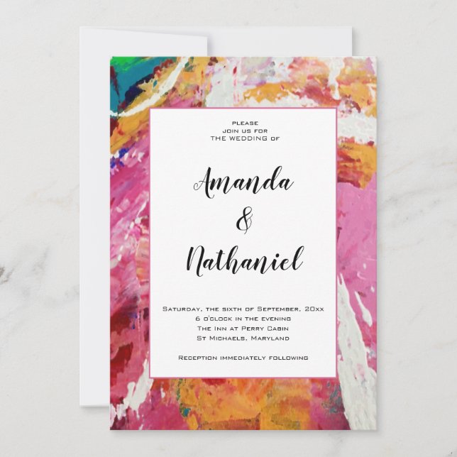 Alegato de la invitación a la boda del corazón (Anverso)