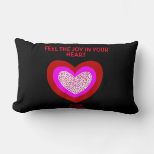 Alegre almohada lumbar del corazón
