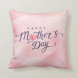 Alegre almohada rosa del Día de la Madre