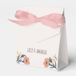 Alegre caja de Favor de Boda Floral Colorida