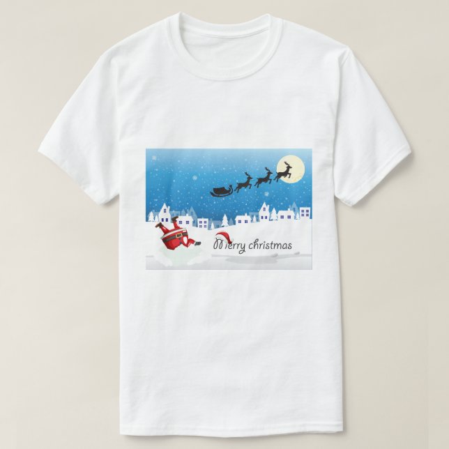 alegre camiseta navideña para el hombre (Diseño del anverso)