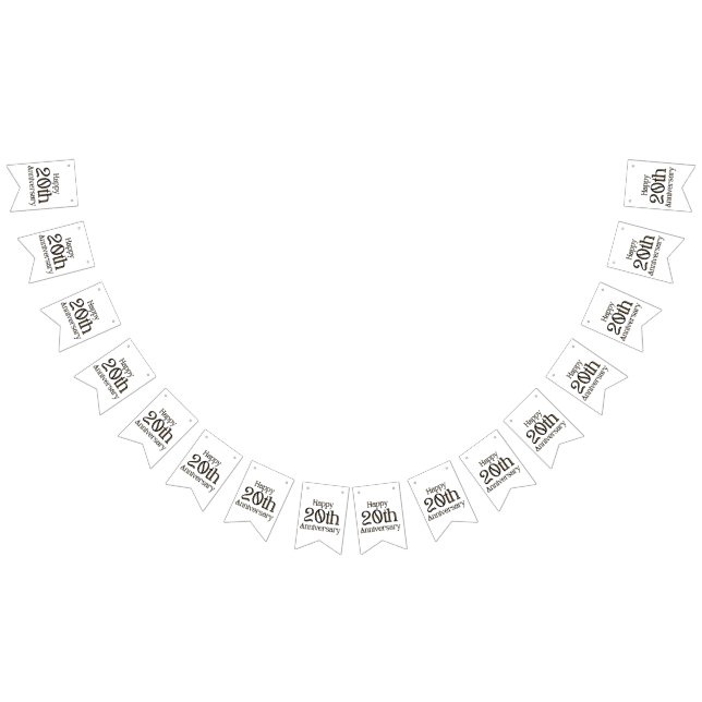 Alegre cartel de bunting del 20° aniversario (Todo)
