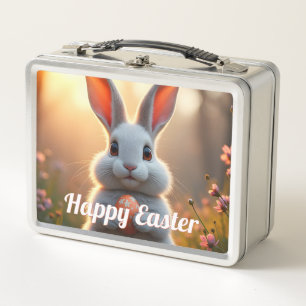 Alegre conejo de Pascua en la magia de la primaver