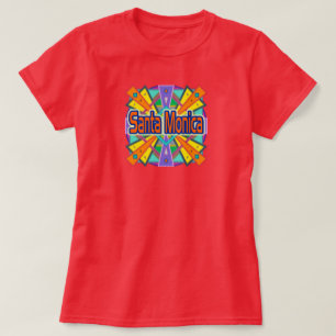 Alegre diseño camiseta de "Santa Mónica"