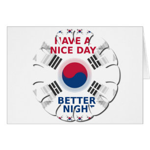 Alegre diseño de arte de bandera coreana "Ten un b