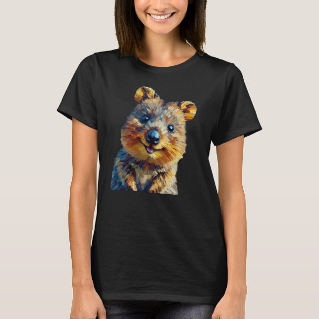 Alegre estilo de pintura de aceite de camiseta de  (Anverso)