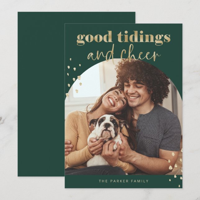 Alegre Faux Gold | Un Navidad de Photo Arch (Anverso / Reverso)