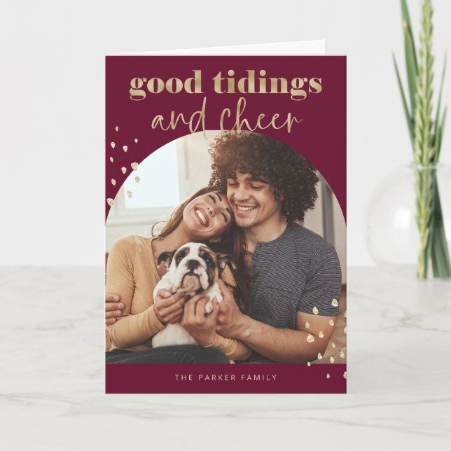 Alegre Faux Gold | Un Navidad de Photo Arch (Anverso)