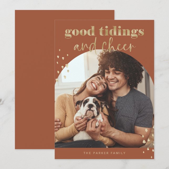 Alegre Faux Gold | Un Navidad de Photo Arch (Anverso / Reverso)