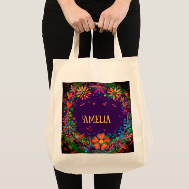 Alegre Inespiritividad Floral Púrpura En La Bolsa (Subido por el creador)