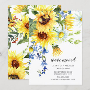 Alegre Invitación de movimiento de girasol