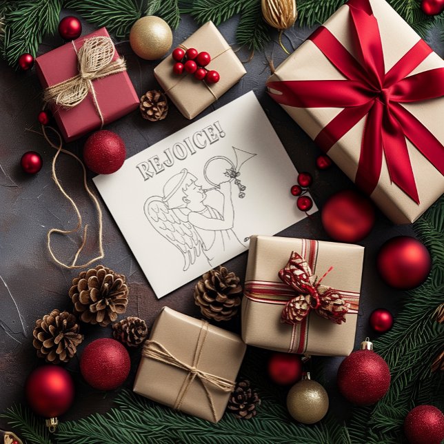 Alegre la postal del libro de colorear Angel (Subido por el creador)