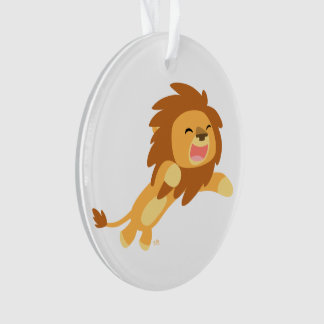 Alegre lindo Personalizado León Ornamento acrílico