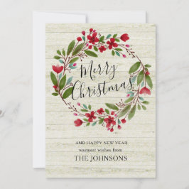 alegre Navidad borgoña invierno rústico floral