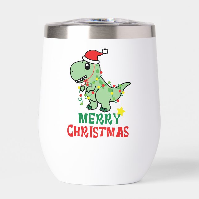 alegre navidad dinosaurio (Frente)