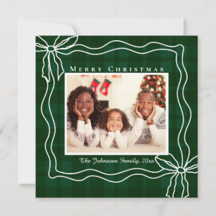 alegre navidad doodle foto verde plaid