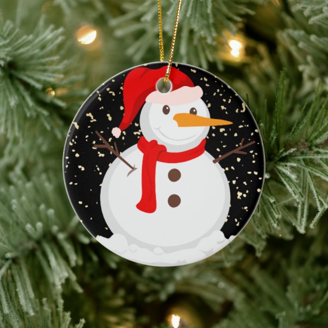 Alegre Ornamento navideño de Snowman (Árbol)