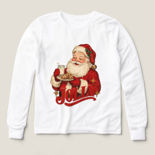 Alegre Papá Noel con Leche y Galletas   Navidad 