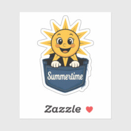 Alegre Pegatina de arte de Sun Pocket