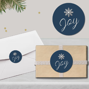 Alegre Pegatina de la ronda de vacaciones de Snowf