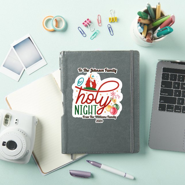 Alegre pegatina navideña para la noche sagrada (Funda para iPad)
