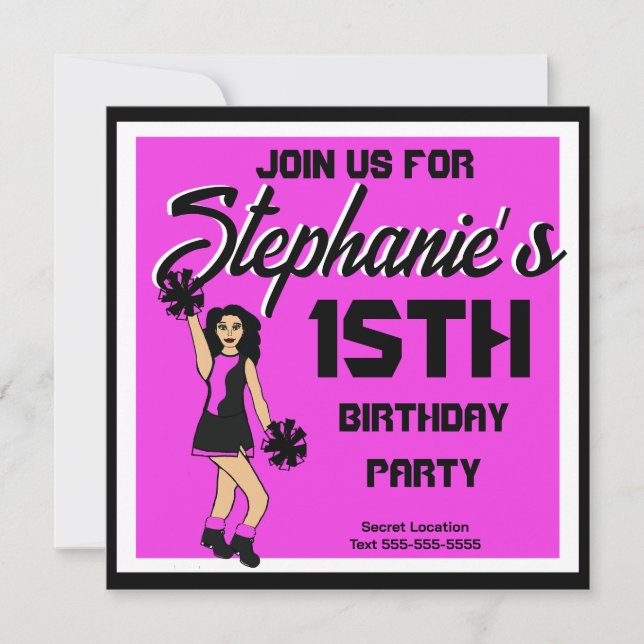 Alegre rosa #2 Invitación (Anverso)