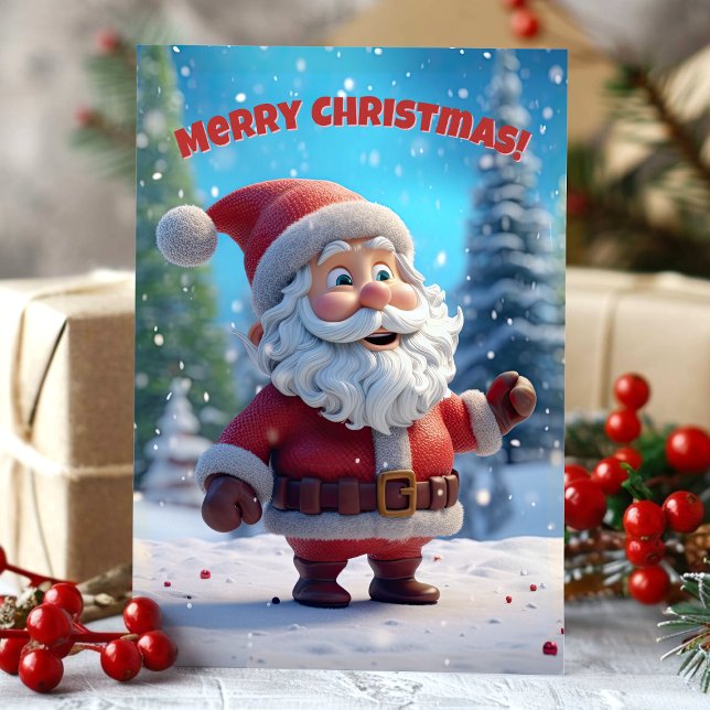 Alegre Santa Claus 3D Feliz Navidad (Subido por el creador)