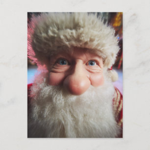 Alegre Santa de Navidad en Primer Plano