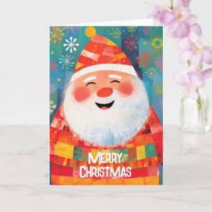 Alegre Santa, Tarjeta de Navidad sin pastel de fru
