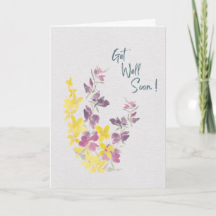 Alegre tarjeta de Acuarela de Flores Silvestres pa