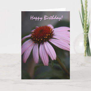 Alegre tarjeta de cumpleaños floral rosa