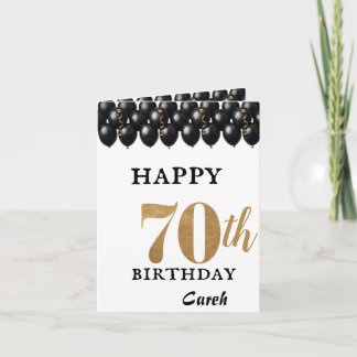 alegre tarjeta de deseos de cumpleaños 70