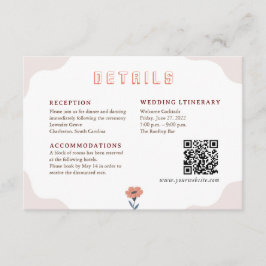 Alegre tarjeta de gabinete de detalles florales de