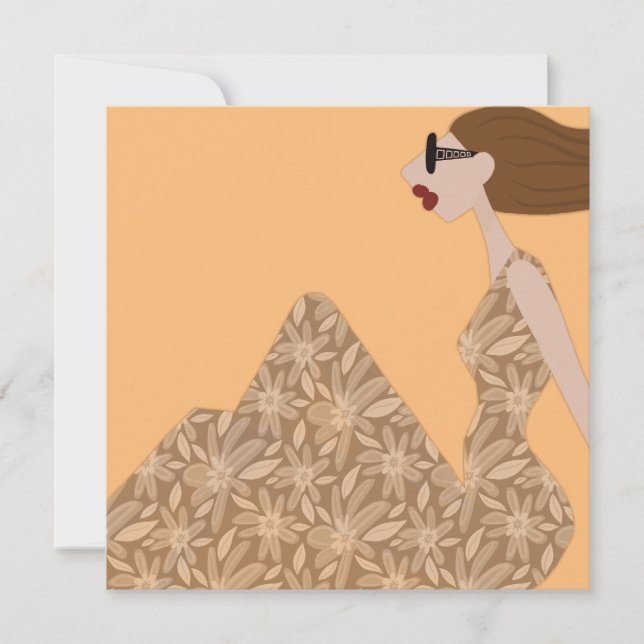 Alegre tarjeta de Ilustracion de moda Gentle Breez (Anverso)