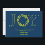 Alegre Wreath Business Holiday/Tarjetas de Navidad<br><div class="desc">Difunde alegría esta temporada de vacaciones con esta moda y elegantes tarjetas de vacaciones de Naranja Pulp Design. El color de fondo se puede personalizar en línea o visitar orangepulpdesign.com para obtener más colores disponibles. Colores personalizados y elementos coincidentes disponibles bajo petición. Póngase en contacto con nosotros para obtener ayuda....</div>