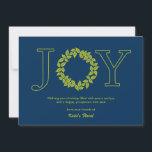 Alegre Wreath Business Holiday/Tarjetas de Navidad<br><div class="desc">Difunde alegría esta temporada de vacaciones con esta moda y elegantes tarjetas de vacaciones de Naranja Pulp Design. El color de fondo se puede personalizar en línea o visitar orangepulpdesign.com para obtener más colores disponibles. Colores personalizados y elementos coincidentes disponibles bajo petición. Póngase en contacto con nosotros para obtener ayuda....</div>
