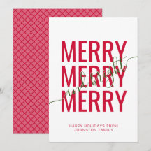 Alegre y brillante Navidad en cuadros rojos