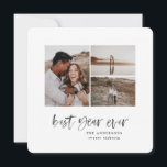 Alegre y elegante tarjeta de navidades multifotogr<br><div class="desc">celebrar las vacaciones con esta hermosa tarjeta de navidades multifoto. Con un diseño elegante, limpio y un collage de fotos editable, tiene un ambiente elegante, moderno y minimalista. todos los detalles se pueden editar para sus detalles personales, incluyendo el nombre de la familia, las fotos y el año para hacerlo...</div>