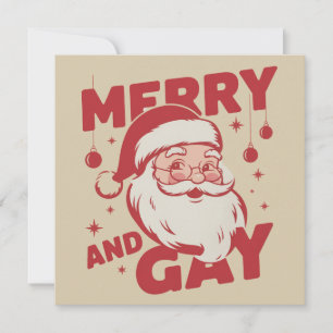 Alegre y gay Santa Lgbtq Navidad Ho Ho Homo Vintag