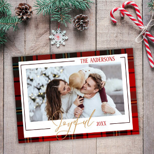 Alegre y moderno navidad de fotos de una familia d