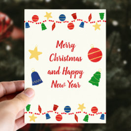 Alegres adornos de Navidad retro